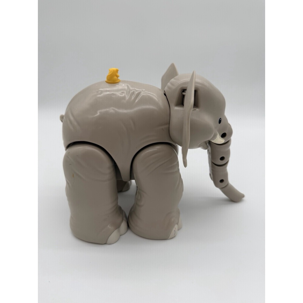 Vtg Fisher Price Little People Big Animal Zoo Gray Elephant with Sound toy - Picture 3 of 4